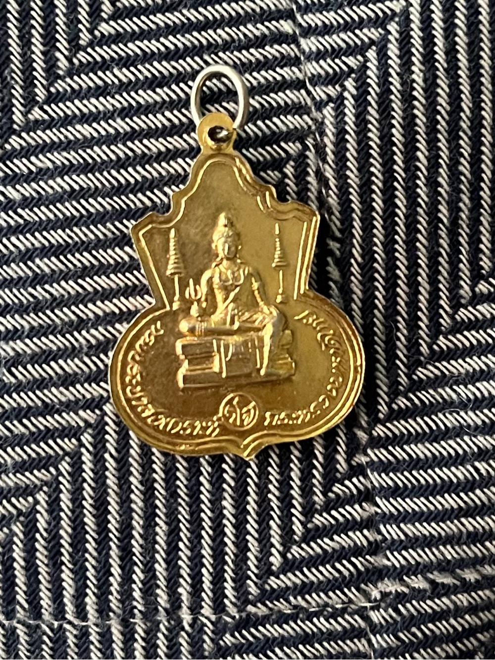 Vintage Thai Coin Amulet Pendant